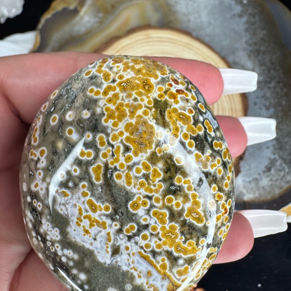 Rare Orb Vineless Ocean Jasper Palm | High Grade | Natural Healing Madagascar - Picture 4 of 6